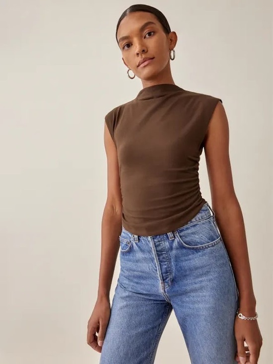 Reformation Tops - Reformation Lindy Knit Top in Brown